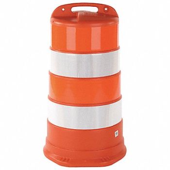 GRAINGER APPROVED Traffic Barrel 41-1/2 in H 9 lb., 13P896