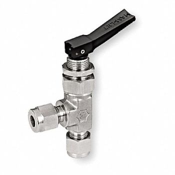 HAM-LET Brass Ball Valve Tube x Tube 1/4 in, 3ZVU9