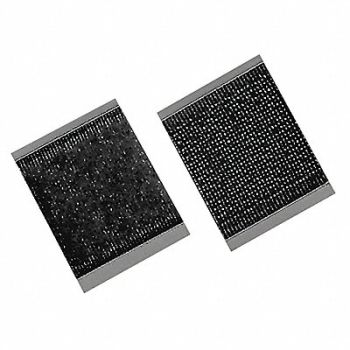 TAPECASE Hook and Loop 1x1 In Black PK100, 16U728