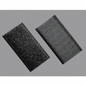 TAPECASE Hook and Loop 1x2 In Black PK400, 16U732