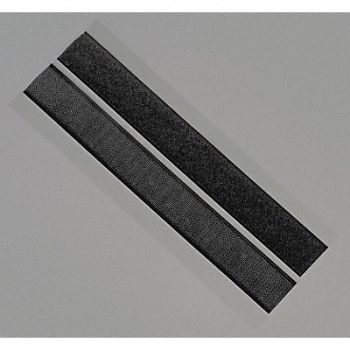 TAPECASE Hook and Loop 1x12 In Black PK50, 16U749