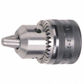 MILWAUKEE Drill Chuck Keyed Steel 1/2 In 1/2-20, 3ZX41