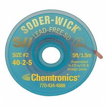 CHEMTRONICS No.2 Desoldering Wick, 24JY87