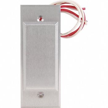DORTRONICS Push Button 24VDC 1-3/4 W Silver Button, 400A64
