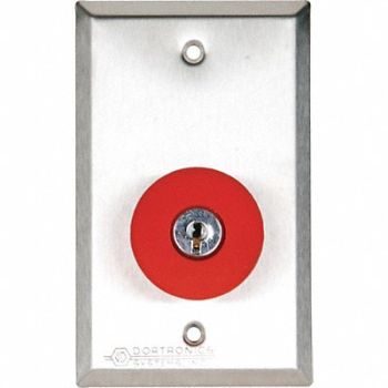 DORTRONICS Push Button w/Key Reset 125VAC 2-3/4 W, 400A76