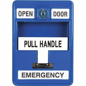 DORTRONICS Emergency Pull Station 30VAC/DC Blue, 400A79