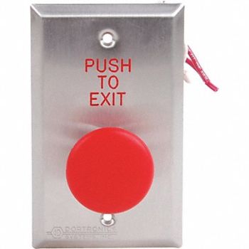 DORTRONICS Push to Exit Button 125VAC Red Button, 400A80