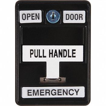 DORTRONICS Emergency Pull Station 30VAC/DC Black, 400A95