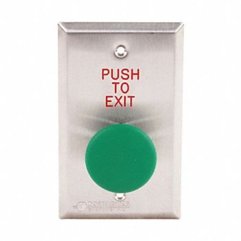 DORTRONICS Push to Exit Button 125VAC Green Button, 400A87