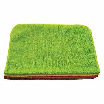 TOUGH GUY Microfiber Cloth 12 x 16 Assorted PK12, 400C55