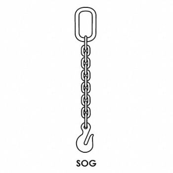 GRAINGER APPROVED Chain Sling 5 ft L SOG Sling Type, 400F03