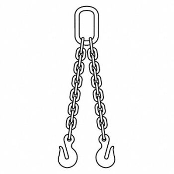 GRAINGER APPROVED Chain Sling 5 ft L DOG Sling Type, 400F04