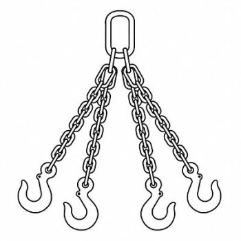 GRAINGER APPROVED Chain Sling 5 ft L QOS Sling Type, 400F11