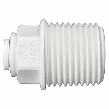 JOHN GUEST Male Connector White 1/4 Tube PK10, 400L11
