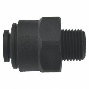 JOHN GUEST Male Connector Black 1/4 Tube Size PK10, 400L23