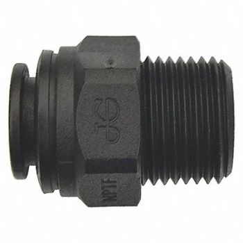 JOHN GUEST Male Connector White 3/8 Tube Size PK10, 400L27