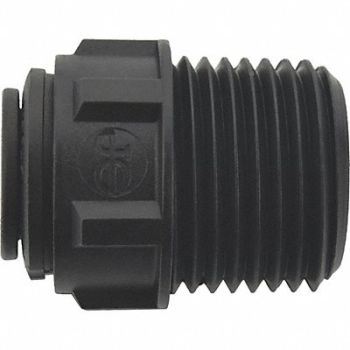 JOHN GUEST Male Connector Black 3/8 Tube Size PK10, 400L28
