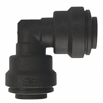 JOHN GUEST Union Elbow Black 1/4 Tube Size PK10, 400L31