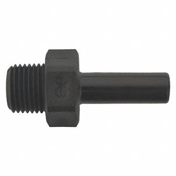 JOHN GUEST Stem Adapter Black 1/4 Tube EPDM PK10, 400L36