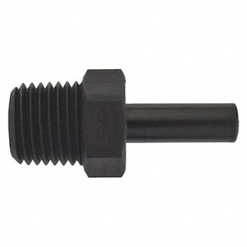 JOHN GUEST Stem Adapter Black 1/4 Tube Size PK10, 400L37
