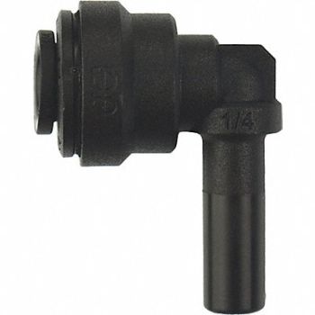 JOHN GUEST Plug-In Elbow Black 1/4 Tube EPDM PK10, 400L46