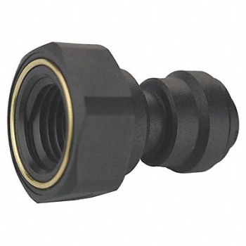 JOHN GUEST Female Adapter Black 1/4 Tube Size PK10, 400L52