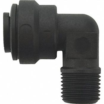 JOHN GUEST Fixed Elbow Black 1/4 Tube EPDM PK10, 400L53