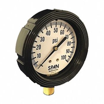 SPAN Vacuum Gauge 2-1/2 Dial Size MNPT, 400R21