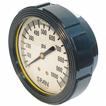SPAN Pressure Gauge 3-1/2 Dial Size, 448M84