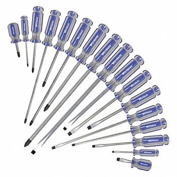WESTWARD Mag Tip Screwdriver Set NmPcs17, 401L76