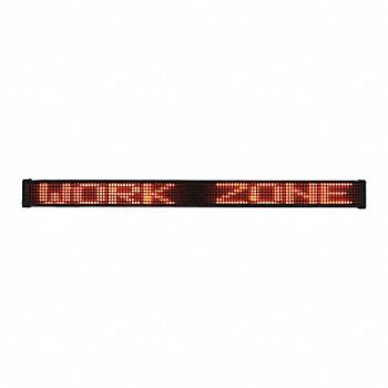 FEDERAL SIGNAL LED Message Display Sign Amber 3 H, 401N43
