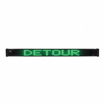 FEDERAL SIGNAL LED Message Display Sign Green 3 H, 401N45
