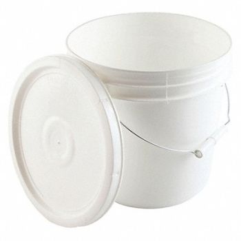 DYNALON Pail Polyethylene White Snap-On, 401R34