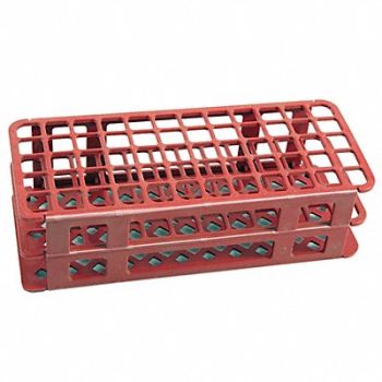 DYNALON Test Tube Rack 6x15 Format Red 2-7/16 H, 401R61