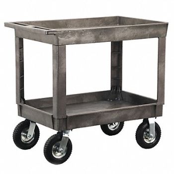 GRAINGER APPROVED Utility Cart 500 lb Load Cap. Plastic, 401R92