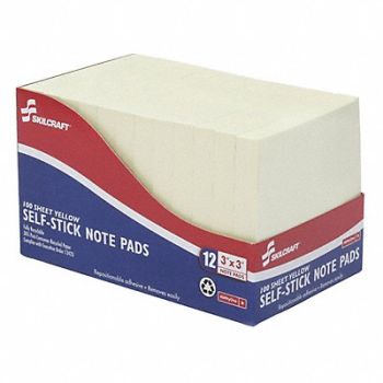 ABILITY ONE Sticky Notes 3 x 3 PK12, 401Z98