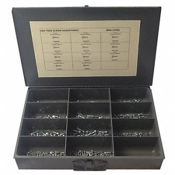 GRAINGER APPROVED Teks Screw Assortment 550 pcs., 402J89