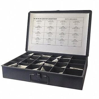 GRAINGER APPROVED Nut Asrt Zinc Plated Steel 450PK, 402J95