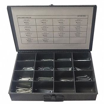GRAINGER APPROVED Pin Assortment 14 Sizes 225 pcs., 402J97