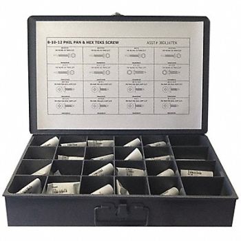 GRAINGER APPROVED Teks Screw Assortment 800 pcs., 402J99