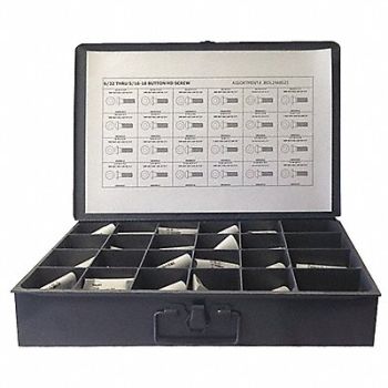 GRAINGER APPROVED Socket CapScrewAssort. In PlaIn 600pcs, 402K07