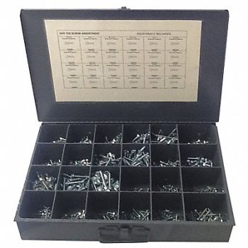 GRAINGER APPROVED Teks Screw Assortment 1200 pcs., 402K34