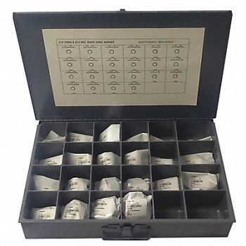 GRAINGER APPROVED Ring Assortment 22 Sizes 550 pcs., 402K37