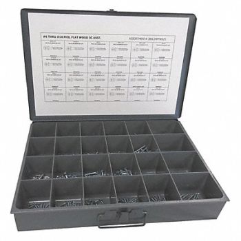 GRAINGER APPROVED Wood Screw Assortment 600 pcs., 402K47