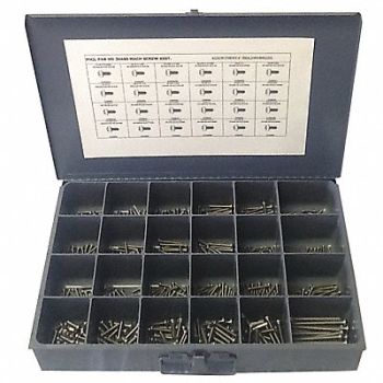 GRAINGER APPROVED Screw Assortment 600 pcs. 3/4 to 3 L, 402K48