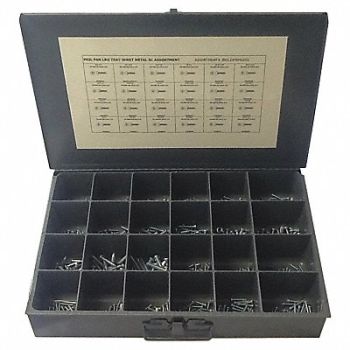 GRAINGER APPROVED Tapping Screw Assortment 600 pcs., 402K54