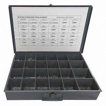 GRAINGER APPROVED Tapping Screw Assortment 600 pcs., 402K58
