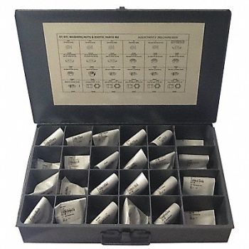 GRAINGER APPROVED Nut/Washer Assort Hex 825pcs SS, 402K65