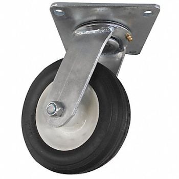 GRAINGER APPROVED Plate Cstr w/Semipneumatic Wheels Swvl, 404L09