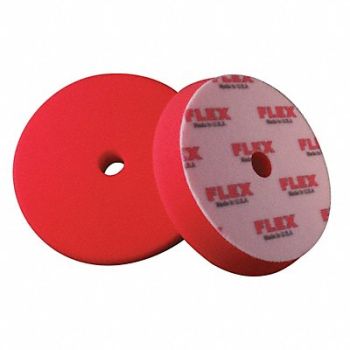 FLEX NORTH AMERICA Polishing Pad 6-1/2 Size Foam Red, 404M17